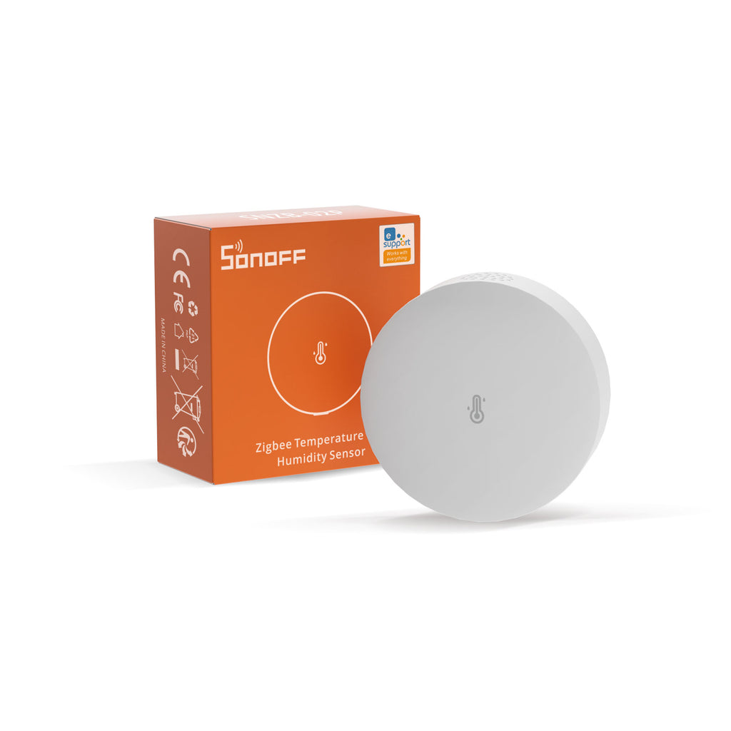 Sonoff Zigbee Temperature & Humidity Sensor - Keep your cool – or warmth! This handy little sensor is perfect for every room.