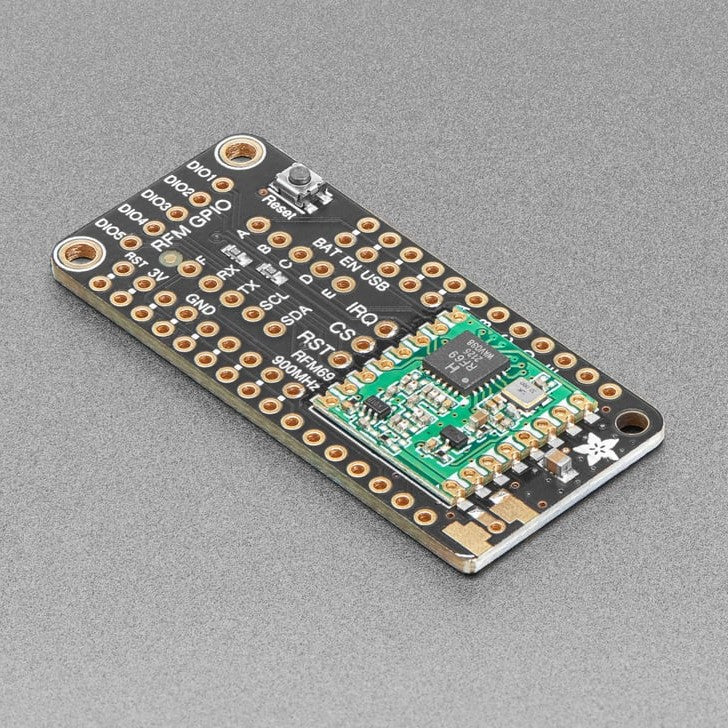 Adafruit Radio FeatherWing - RFM69HCW 900MHz - RadioFruit - Add short-hop wireless to your Feather with these RadioFruit Featherwings.