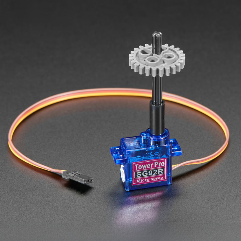 LEGO®-Compatible Micro Servo Axle Adapter - This adapter makes your Micro Servos compatible with LEGO® cross axles, gears and wheels.