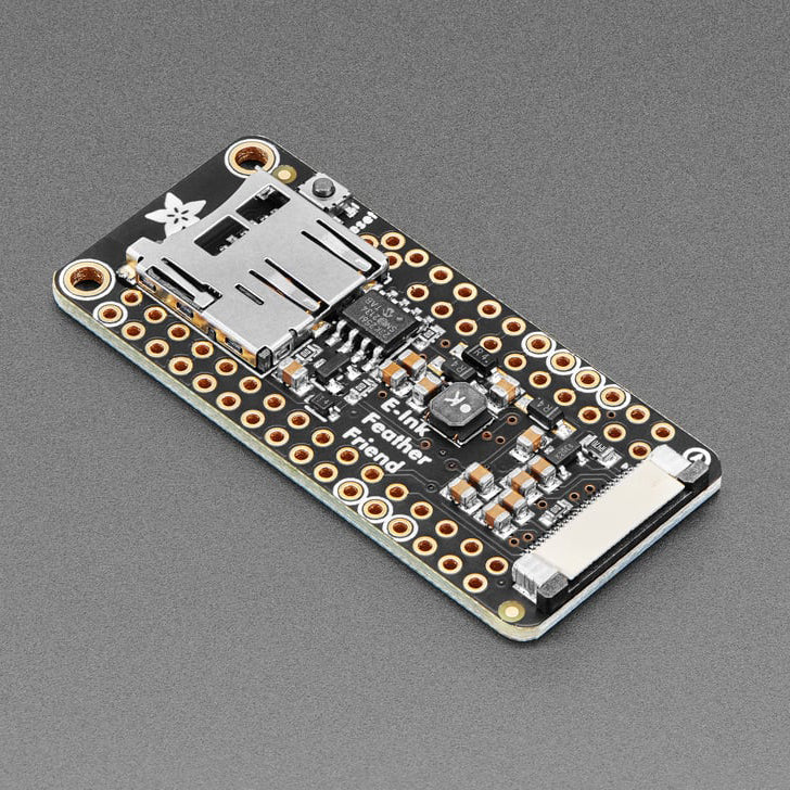 Adafruit eInk Feather Friend with 32KB SRAM - Easy e-paper finally comes to your Feather with this Adafruit EInk Feather Friend that's designed to make it a breeze to add an eInk display.