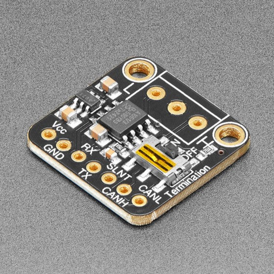 Adafruit CAN Pal - CAN Bus Transceiver - TJA1051T/3 - If you'd like to connect a board with native CAN Peripheral support, the Adafruit CAN Pal Transceiver will take the 3V logic level signals and convert them to CAN logic levels with the differential signaling required to communicate.