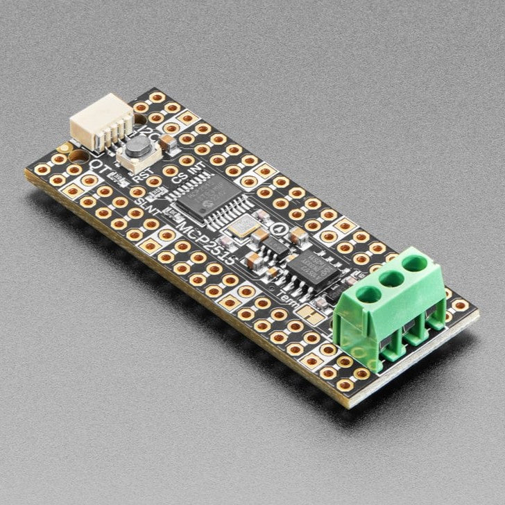 Adafruit PiCowbell CAN Bus for Pico - MCP2515 CAN Controller - Ding dong! Hear that? It's the PiCowbell ringing, letting you know that the new Adafruit PiCowbell CAN Bus is in stock and ready to assist your Raspberry Pi Pico and Pico W project connect to CAN bus networks for automotive or robotics projects.