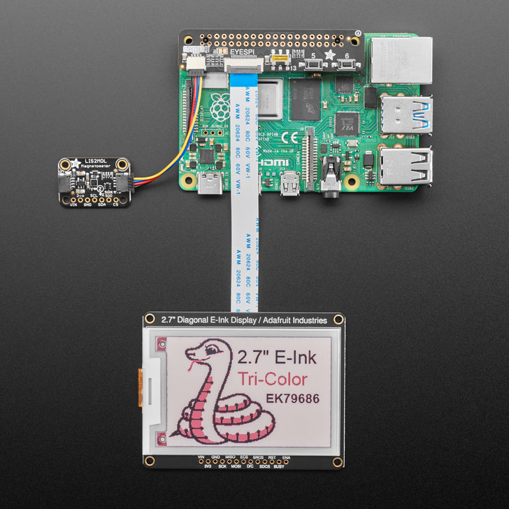Adafruit EYESPI Pi Beret - Buttons, EYESPI and STEMMA QT - This slim Raspberry Pi HAT gives you lots of hardware connection options.