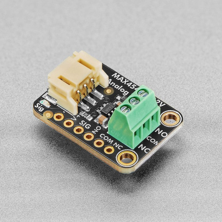 Adafruit STEMMA Analog SPDT Switch - MAX4544 12V - JST PH 2mm - Analog switches are a solid state alternative to relays, when you want a smaller, lower-power technology that won't wear out mechanically.