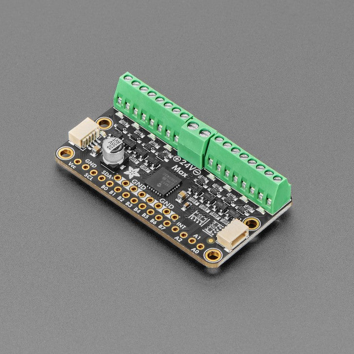 Adafruit I2C to 8 Channel Solenoid Driver - STEMMA QT / Qwiic - This solenoid driver features a MCP23017 GPIO expander and makes eight solenoids at a time easy and solder-free.