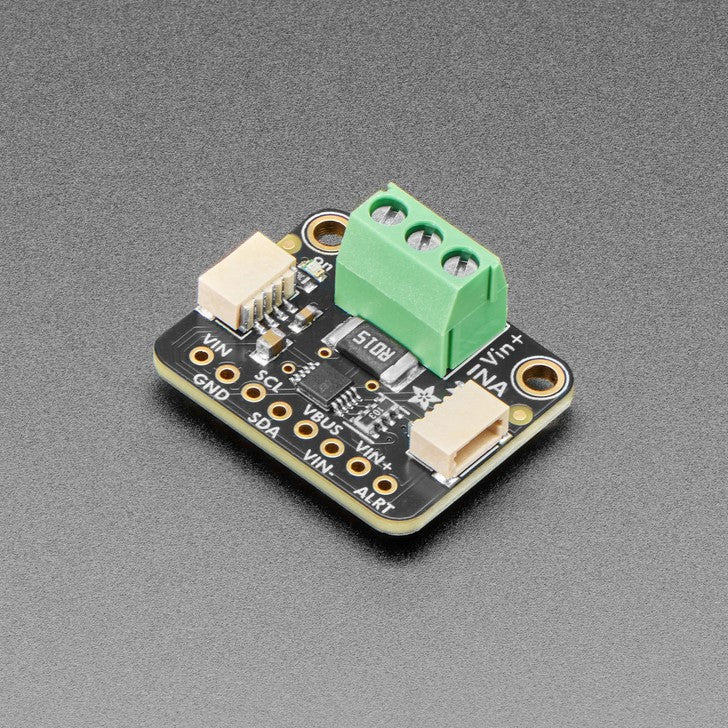 Adafruit INA237 85V 10A 16-bit DC Current Voltage Power Monitor - STEMMA QT - An I2C breakout for high or low side power monitoring, with a 16-bit ADC for precise measurements.