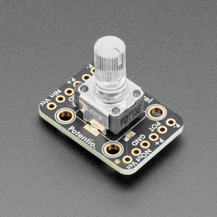 Adafruit NeoPot - Clear Shaft Potentiometer with RGB NeoPixel - An easy-to-use glowing potentiometer.