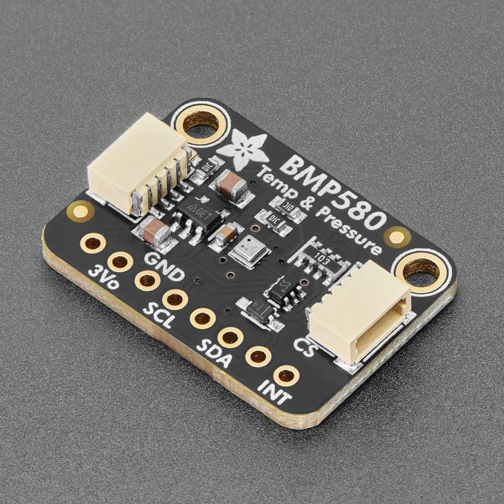 Adafruit BMP580 I2C or SPI Temperature and Pressure Sensor - STEMMA QT - A great value Bosch temperature and pressure sensor, that can be used in either I2C or SPI configurations.