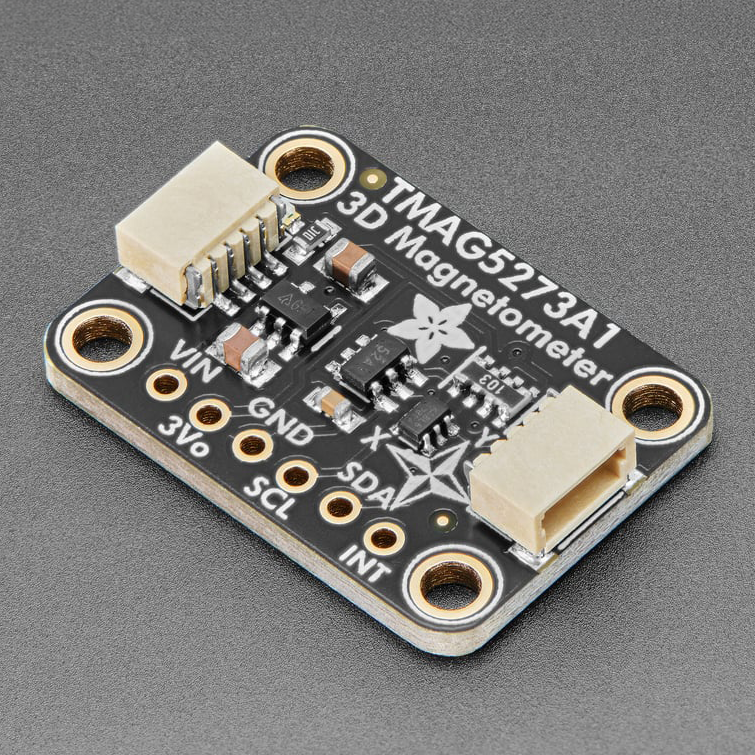 Adafruit TMAG5273 3D Hall Effect Magnetometer Breakout - STEMMA QT - A low-power linear 3D Hall-effect sensor designed for a wide range of industrial and personal electronics applications.