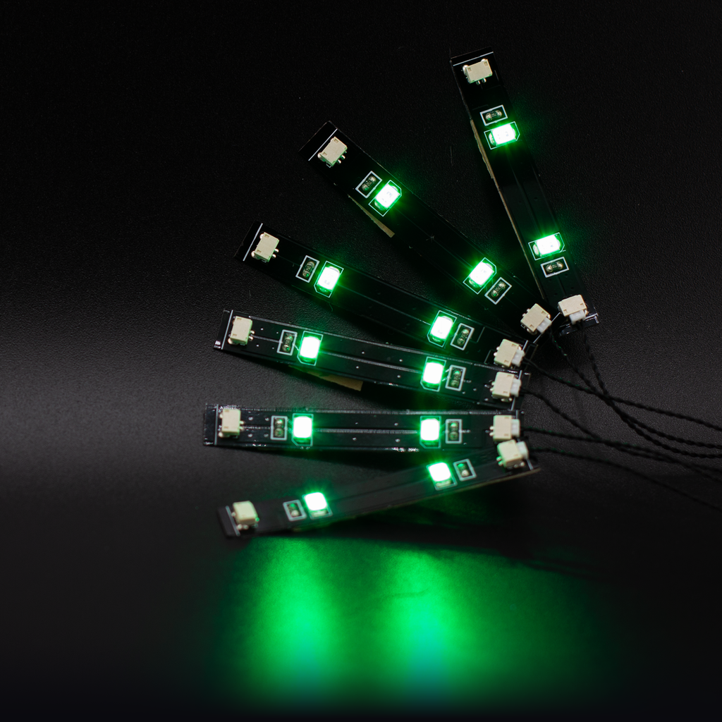 LED Strips for Tiny FX (pack of 6) - These mono LED strips have 2 pin JST-SUR connectors for connecting to Tiny FX.