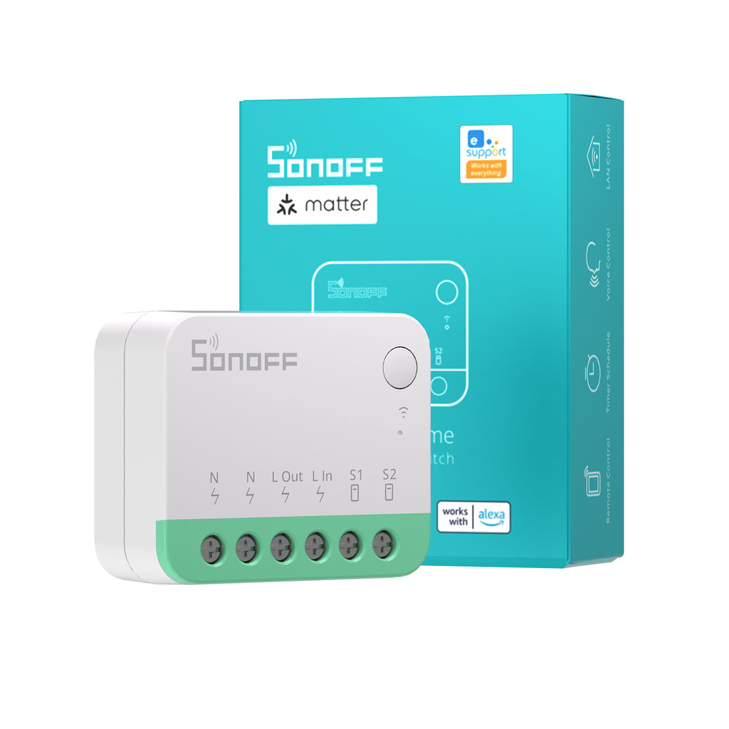 Sonoff Wi-Fi Smart Relay (Matter compatible - 10A / 2.4kW) - MINIR4M / Mini Extreme is Sonoff's first Matter-enabled Wi-Fi smart switch designed for versatility, compatibility, and ultimate convenience.
