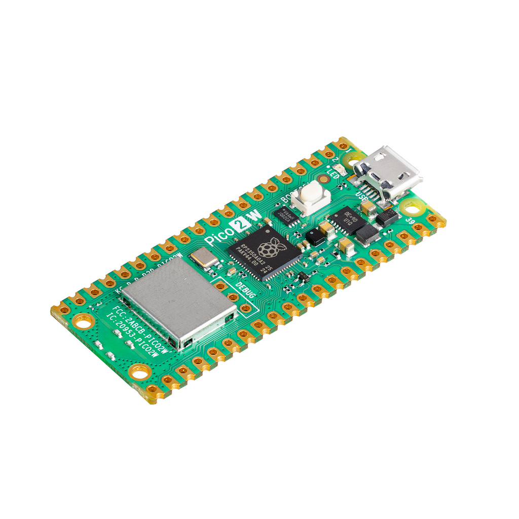 Raspberry Pi Pico 2 W - A low cost, high-performance, secure microcontroller board built around Raspberry Pi's souped up new chip - RP2350. Now with 2.4GHz wireless and Bluetooth!