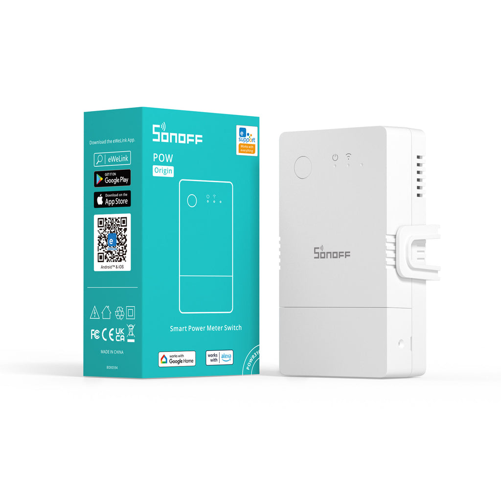 Sonoff Wi-Fi Smart Relay With Power Meter (16A) - POW Origin is your ultimate Wi-Fi smart switch and energy-saving sidekick!