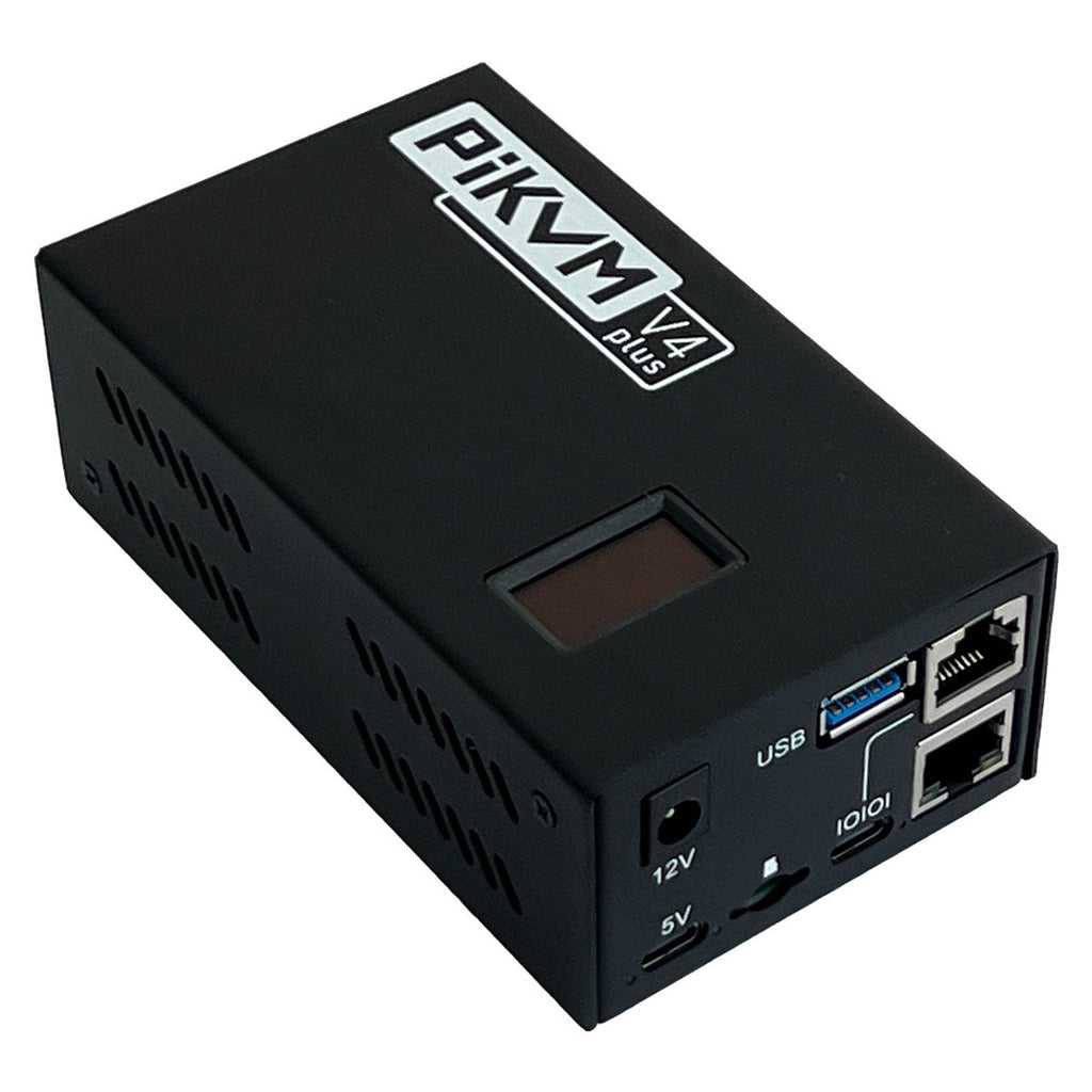 PiKVM V4 Plus - Manage your servers or PC remotely with the next generation of Raspberry Pi based KVM over IP! PiKVM is a feature-rich, production grade, open-source, Raspberry Pi based KVM over IP device.
