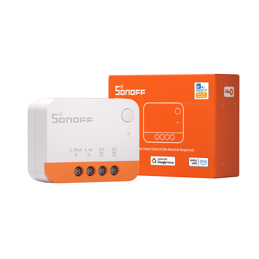 Sonoff Zigbee Smart Relay (No Neutral) - A tiny Zigbee wireless relay that doesn't require a neutral wire – ideal for making your existing light switches and other devices into smart, remote-controlled ones!