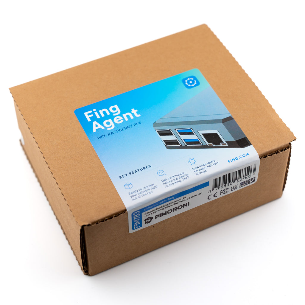 Fing Agent with Raspberry Pi Kit - A plug-and-play Fing Agent built on Raspberry Pi — your always-on window into network performance, security, and connected devices.