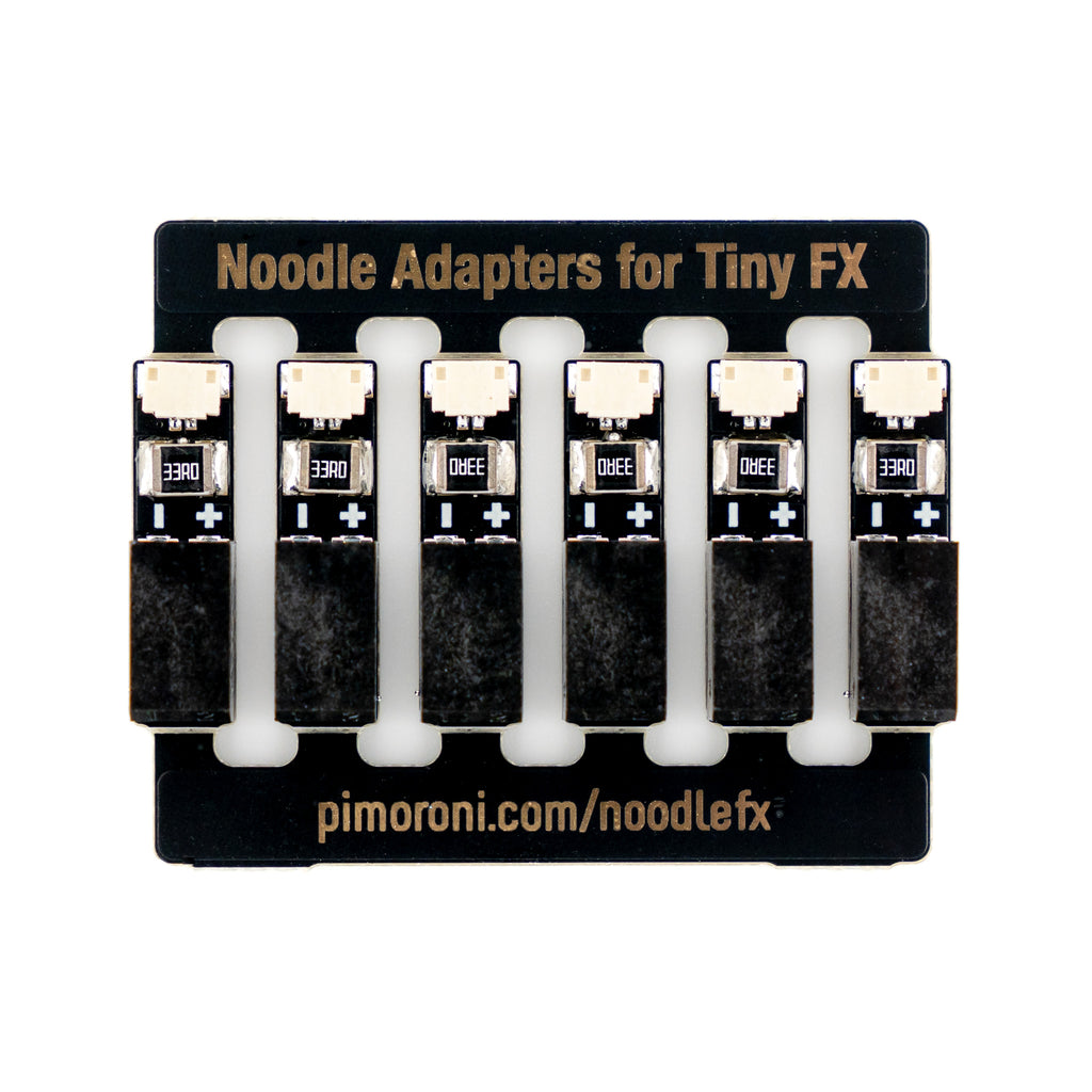 Noodle Adapters for Tiny FX (pack of 6) - These handy adapters let you connect up our awesome LED noodles to Tiny FX , with minimal fuss and without soldering.