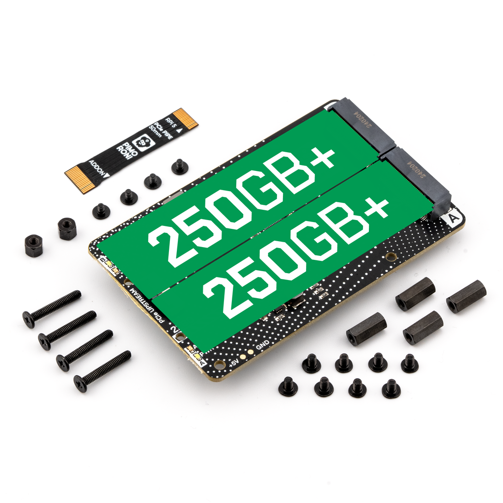 NVMe Base Duo for Raspberry Pi 5 - Add two super-fast NVMe SSDs to your Raspberry Pi 5! Ideal if you need redundancy or just a load more storage on your RPi.
