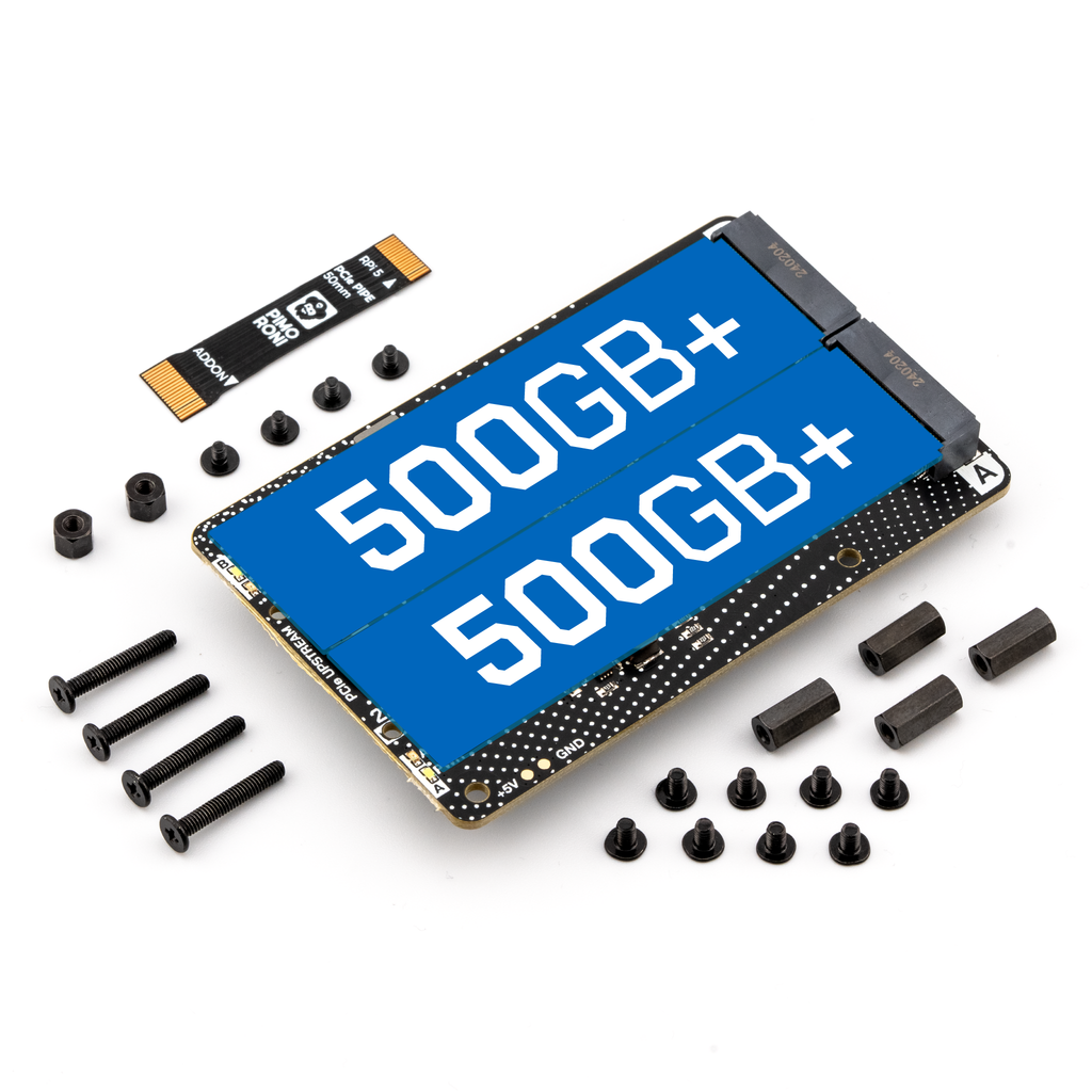 NVMe Base Duo for Raspberry Pi 5 - Add two super-fast NVMe SSDs to your Raspberry Pi 5! Ideal if you need redundancy or just a load more storage on your RPi.