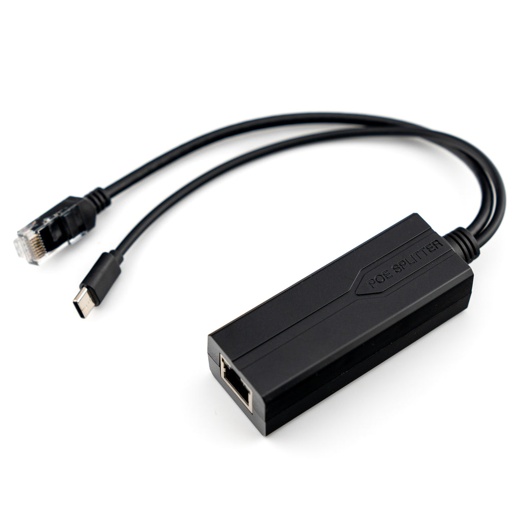 USB-C PoE Splitter (5V 3.5A) - This adapter lets you power your Raspberry Pi 5 via PoE (Power over Ethernet), whilst maintaining speedy gigabit ethernet.