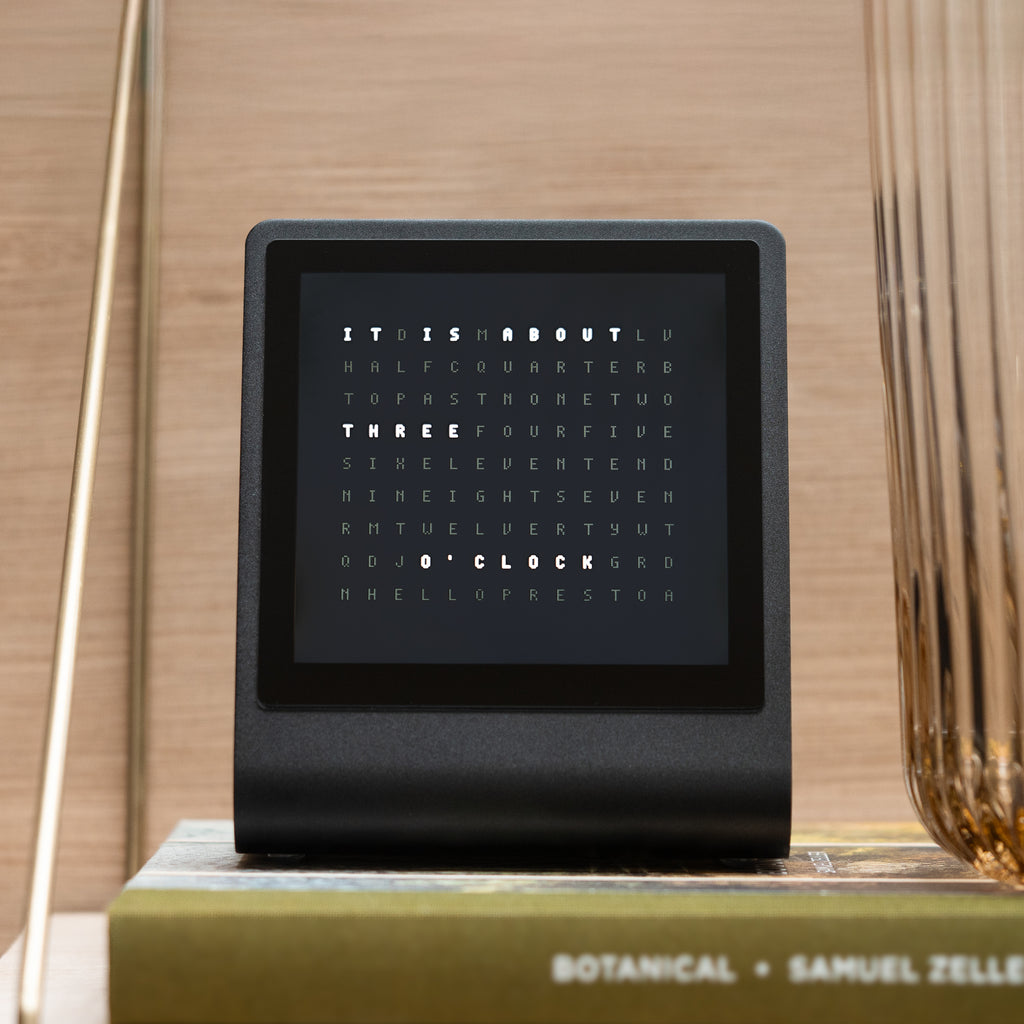 Pimoroni Presto - Your new RP2350-powered, connected desktop companion! Features a 4" square touchscreen, elegant black aluminium stand and RGB ambient lighting.
