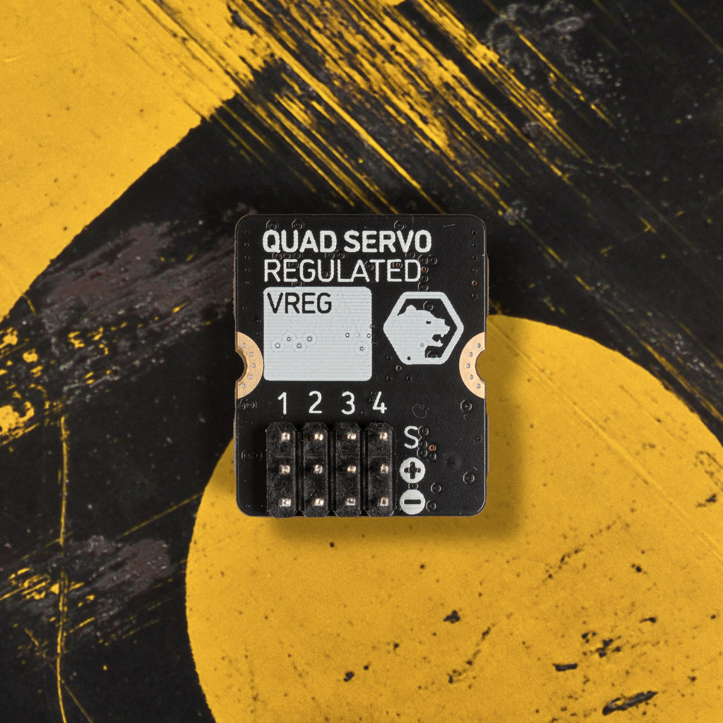 Quad Servo Module for Yukon - Drive four servo motors from your Pimoroni Yukon project, with either regulated or direct power.