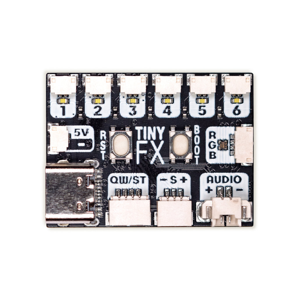 Tiny FX - LED Effects Controller - Add smart light and sound effects to models and dioramas with this small-but-mighty RP2040-powered programmable controller board.