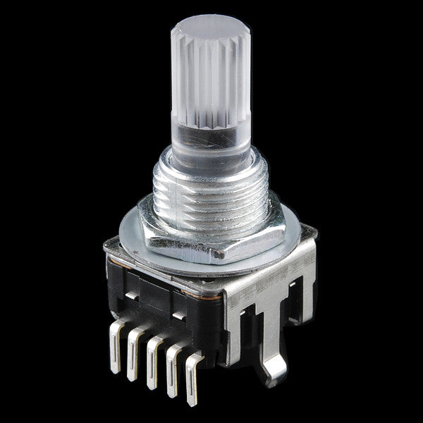 Rotary Encoder - Illuminated (RGB) - Rotary encoders can be used similarly to potentiometers. The difference being that an encoder has full rotation without limits (It just goes round and round).