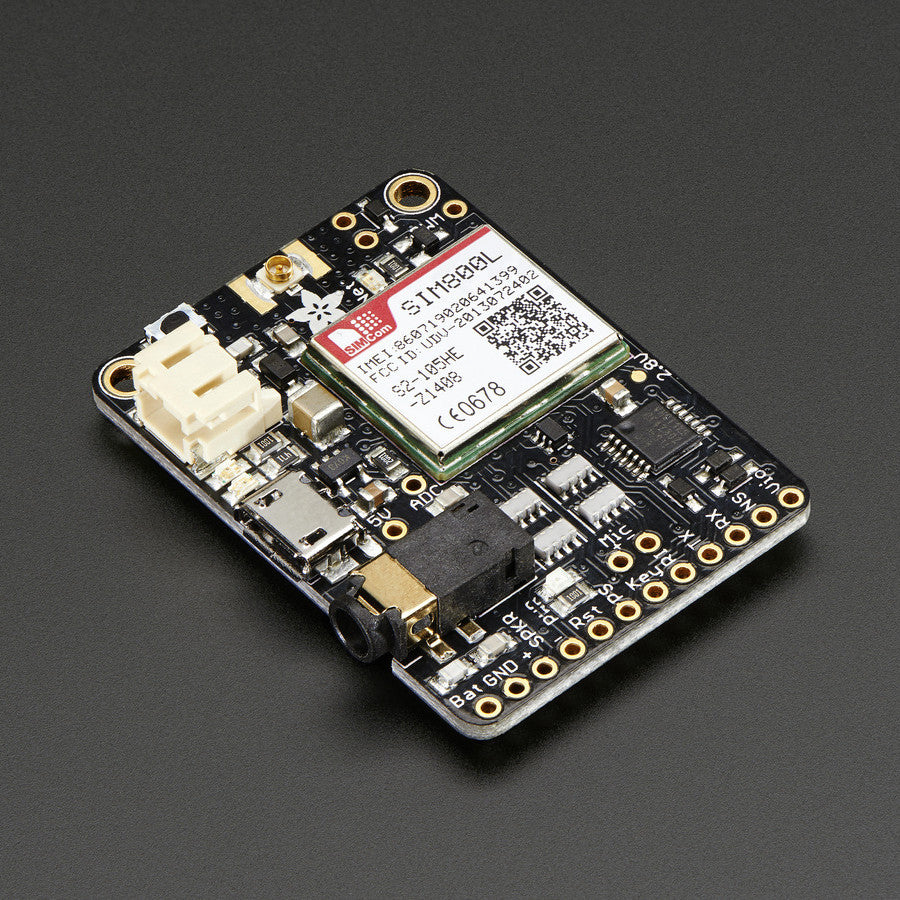Adafruit FONA - Mini Cellular GSM Breakout - An adorable all-in-one cellular phone module that lets you add voice, text, SMS and data to your project in an adorable little package.