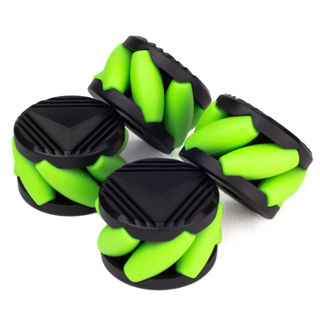 Mecanum Wheels (pack of 4) - Make your robot or buggy go every which way with these Mecanum omniwheels!