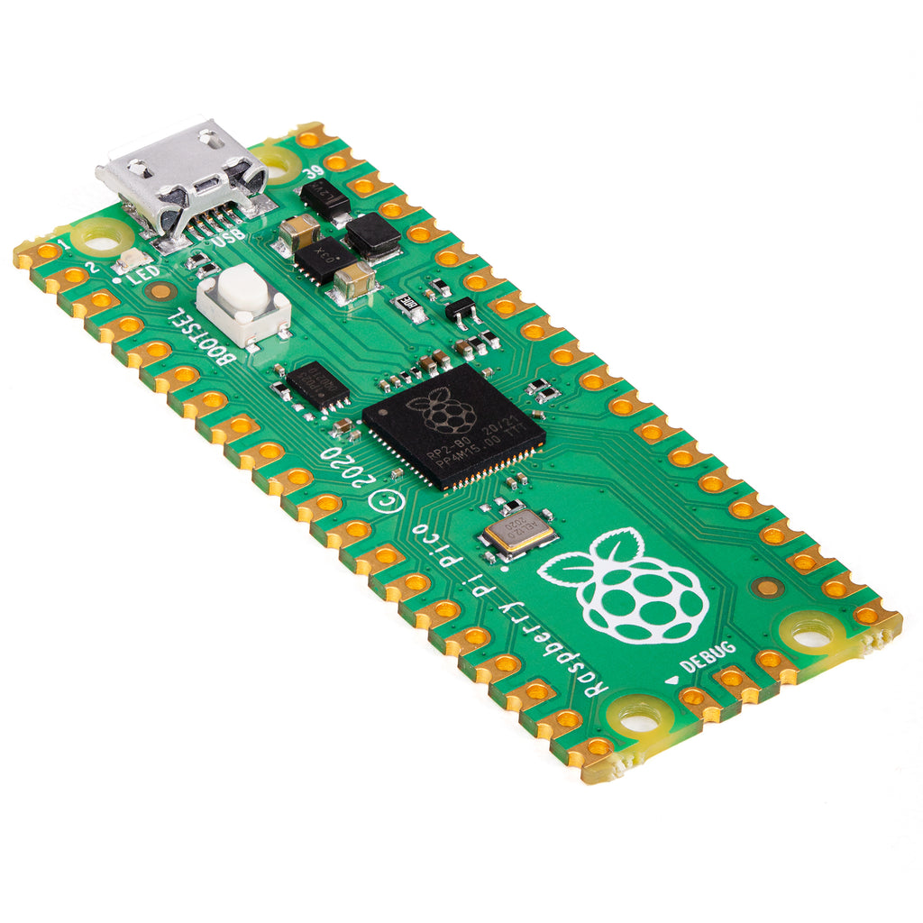 Raspberry Pi Pico - A low cost, high-performance microcontroller board built around Raspberry Pi's very own chip - the RP2040.