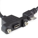 An image of Right-angle Panel Mount Extension Cables (25cm)