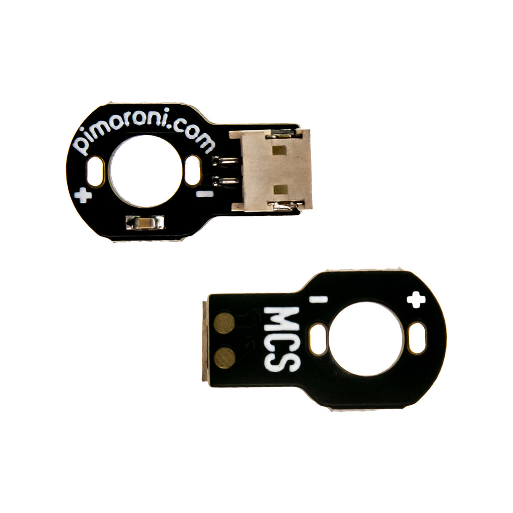 Motor Connector Shim (MCS) (pack of 2) - Mount this shim on the back of a micro metal gearmotor and gain the ability to connect it up to your project with a handy JST-ZH cable.