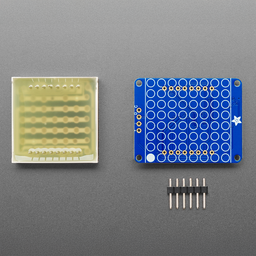 Small 1.2" 8x8 Bright Square LED Matrix + Backpack