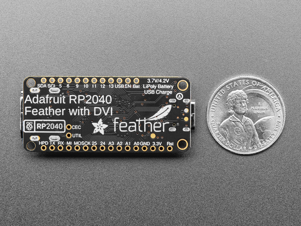 Adafruit Feather RP2040 with DVI Output Port - Works with HDMI - Wouldn't it be cool if you could display images and graphics from a microcontroller directly to an HDMI monitor or television? We think so!
