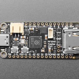 Adafruit Feather RP2040 with DVI Output Port - Works with HDMI