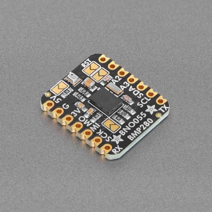 Adafruit BNO055 + BMP280 BFF Add-On for QT Py - Our QT Py boards are a great way to make very small microcontroller projects that pack a ton of power - and now we have a way for you to turn many QT Py boards into powerful 9 degree-of-freedom (9DoF) motion plus pressure/altitude sensing projects that are super small!