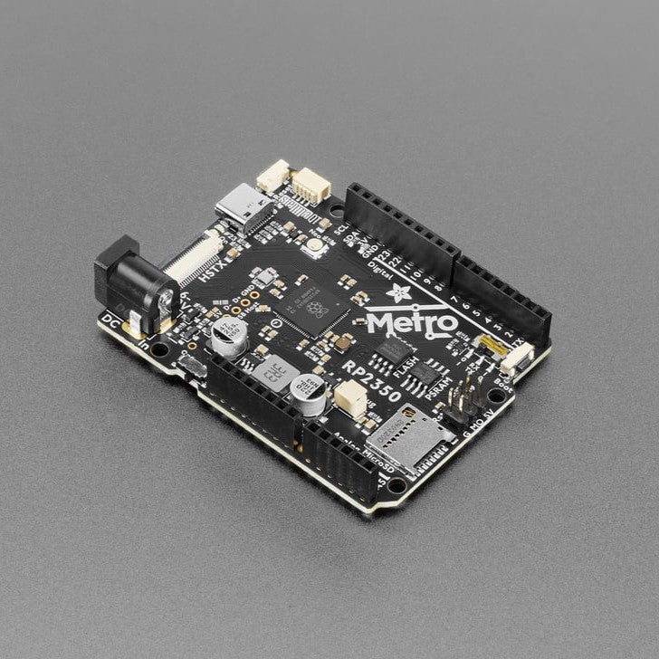 Adafruit Metro RP2350 with PSRAM - Choo! Choo! This is the RP2350 Metro Line, making all station stops at "Dual Cortex M33 mountain", "528K RAM round-about" and "16 Megabytes of Flash town" and a bonus stop at "8 Megabytes of PSRAM village".