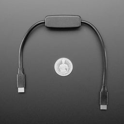 USB Type C Sync Data Cable with On-Off Switch - 28cm long