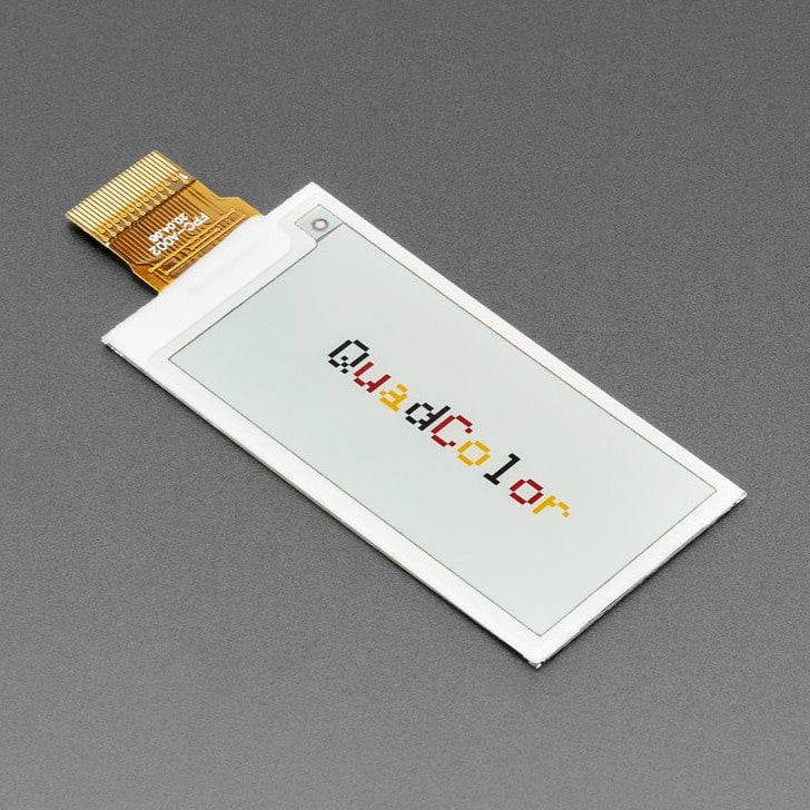 2.13" 250x122 Quad-Color eInk / ePaper - Bare Display - What's better than a tri-color E-Paper display? Quad-color, of course! This is a 2.13" 250x122 Quad-Color eInk / ePaper Bare Display. 