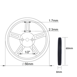 Wheel for Continuous Rotation Servo