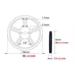Wheel for Continuous Rotation Servo