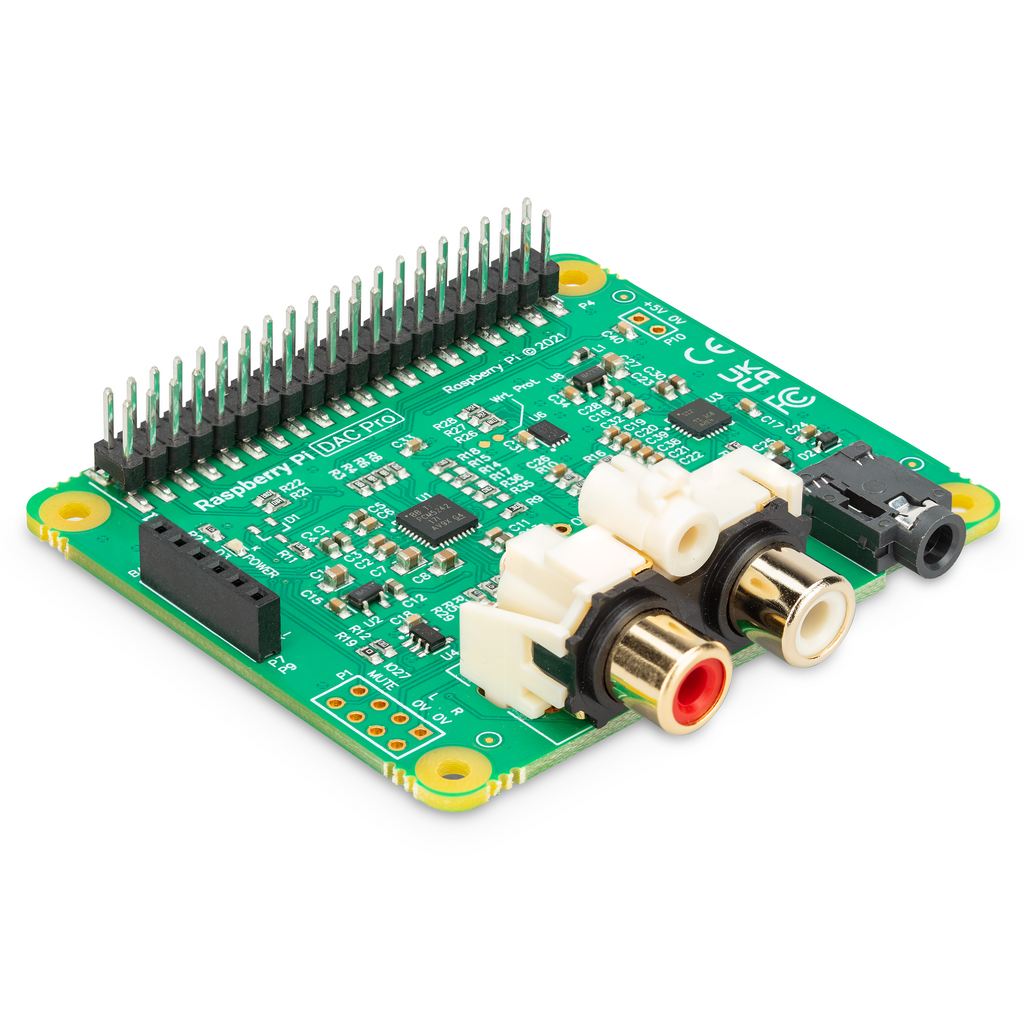 Raspberry Pi DAC Pro - Raspberry Pi's highest fidelity audio HAT is compatible with any Raspberry Pi computer that has a 40-pin GPIO header.