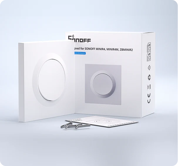 Sonoff Fusion Series 1-Gang Wall Switch Enclosure - Turn your Sonoff smart switch or relay into a handy wall switch.
