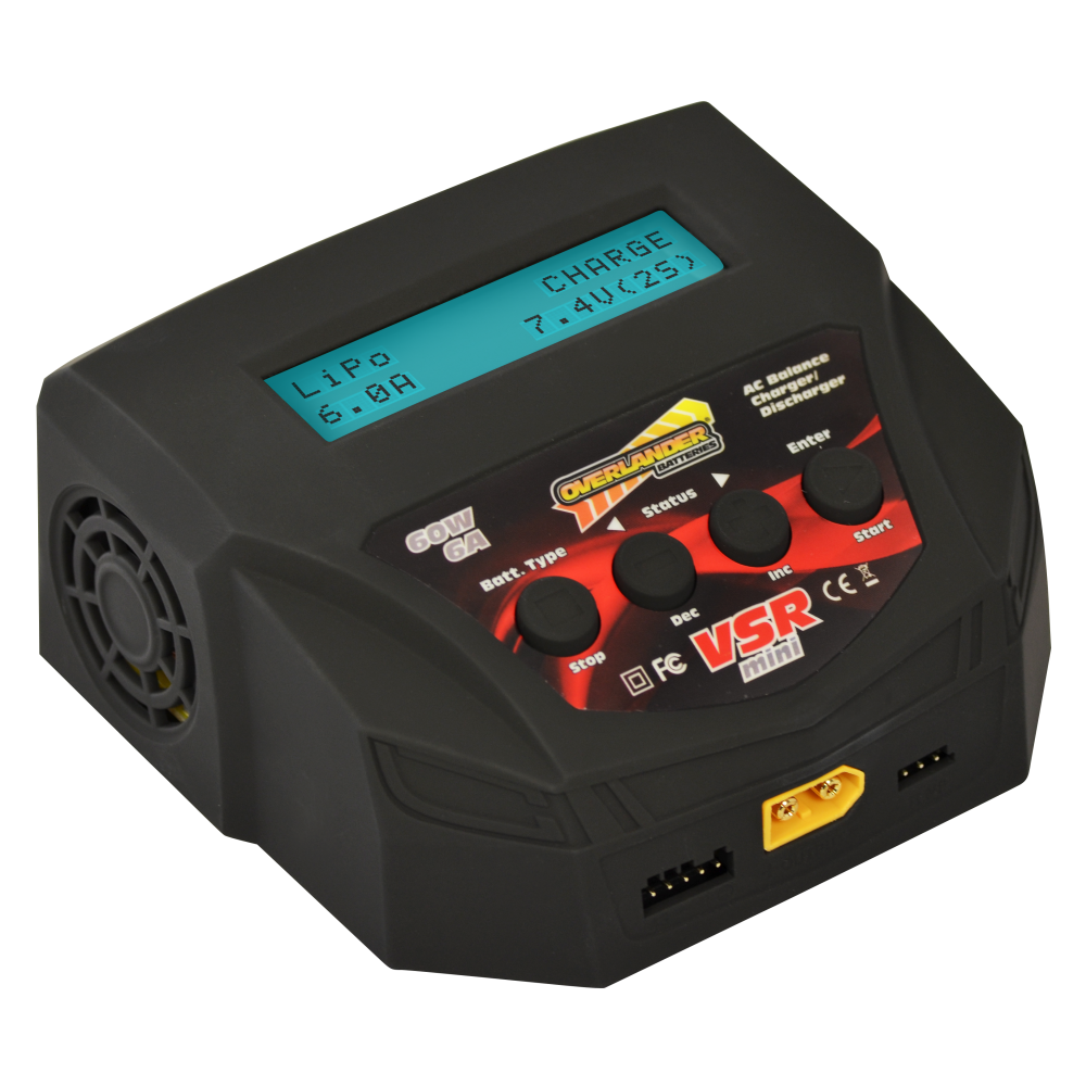 VSRmini 6A 60W AC Battery Charger - A high performance 60W/6A battery charger with charging, discharging, balancing, storage and fast charge facilities.