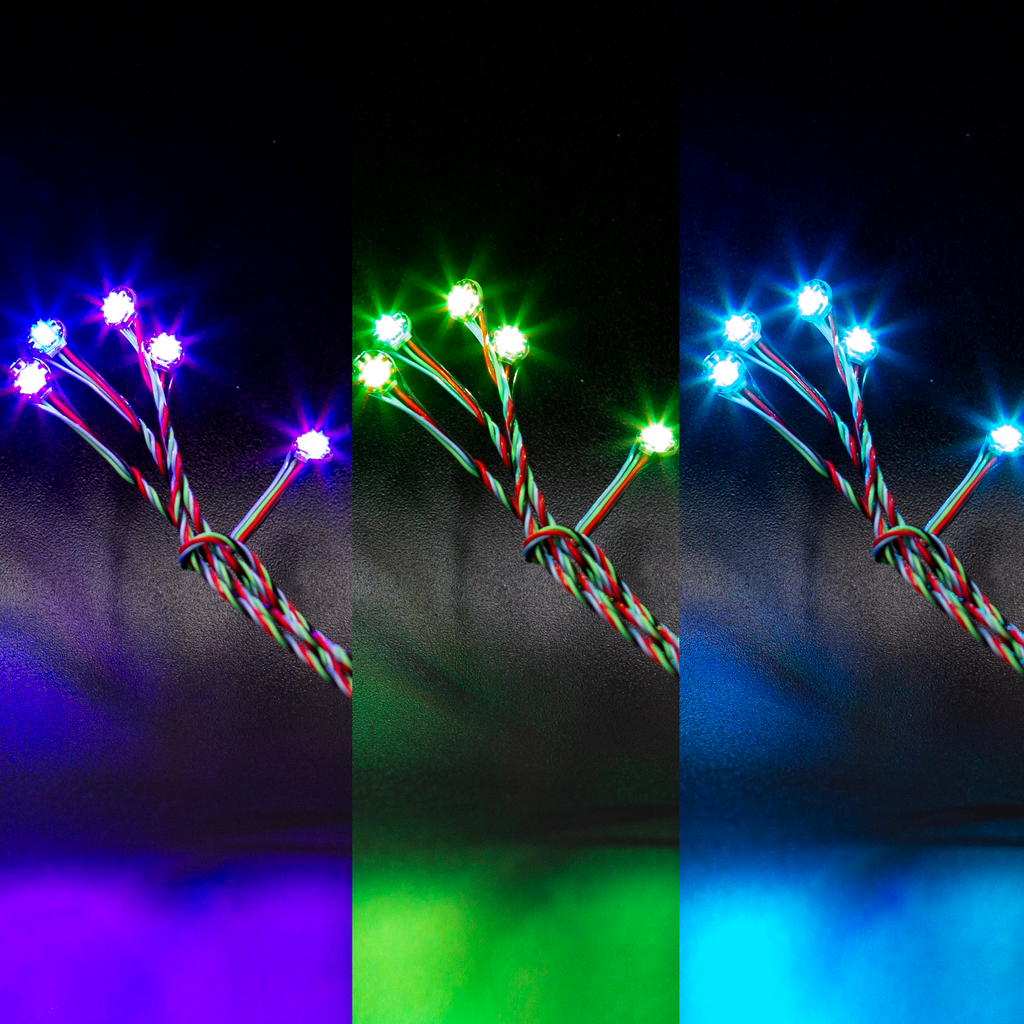 RGB LED Kit for Tiny FX - 5 x RGB LEDs with cables and connectors to make hooking them up to Tiny FX a breeze!