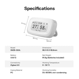 Sonoff AirGuard E-Ink Zigbee Temperature and Humidity Sensor