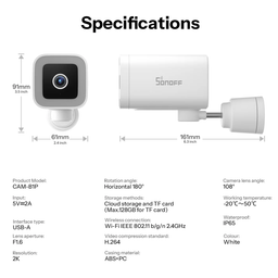 Sonoff Outdoor Wi-Fi Security Camera