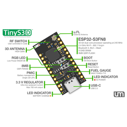 TinyS3[D] - ESP32-S3 Dev Board with Dual Antenna
