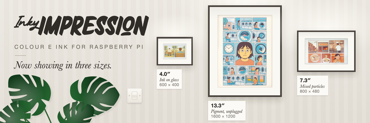 Inky Impression - Colour E Ink for Raspberry Pi.